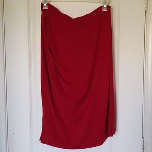 Shape FX Red Midi Skirt Size 12